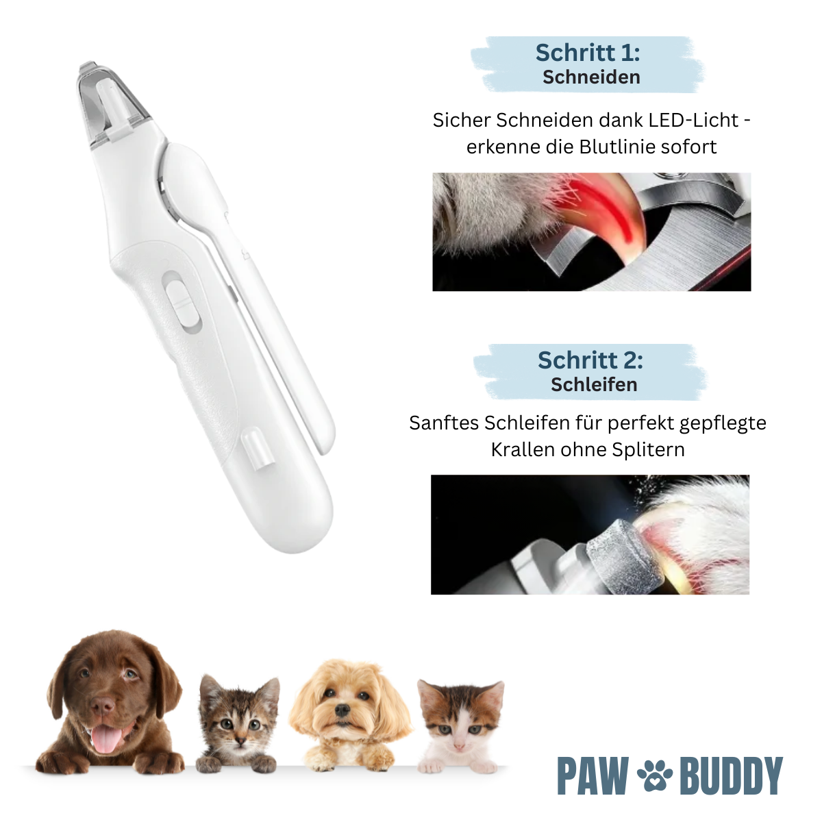 PawBuddy™ LED Krallenschere Pro